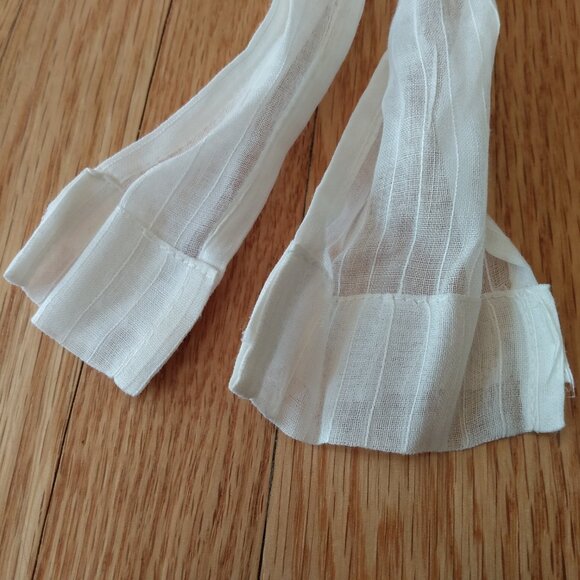 Antique Victorian Apron Vintage Small Sheer White Dainty AS IS Damaged Holes Tea - Picture 13 of 13